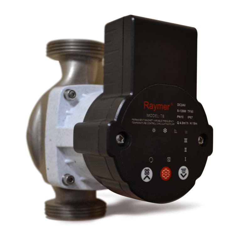 Подробнее о статье <спан lang="ru">Циркуляционный насос Raymer T8-139W с переменной частотой вращения и контролем температуры (нержавеющий корпус: железо+никель)</охватывать>