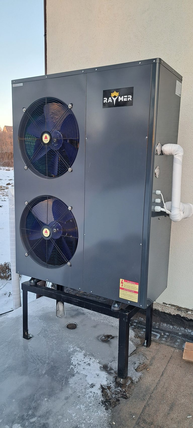 Read more about the article <span lang ="ru">Установка теплового насоса Raymer FA-08, моноблок на 27 кВт (380V).  Киевская обл. с. Гвоздей</span>
