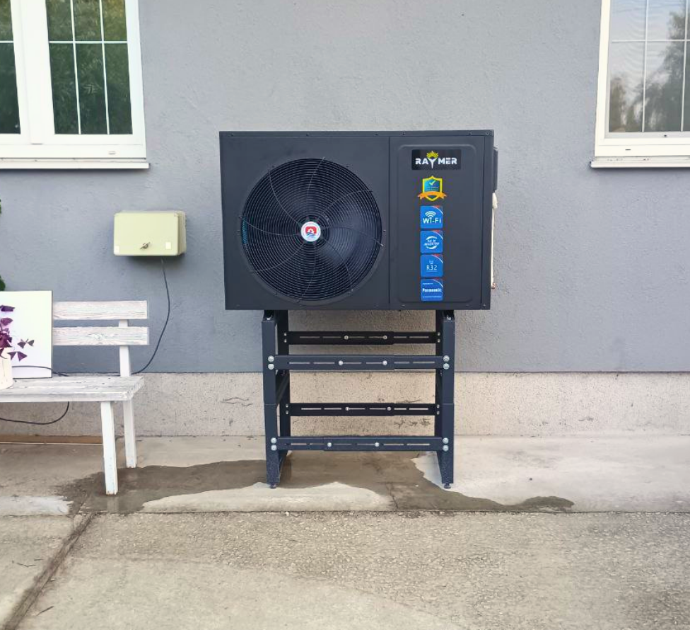 Тепловий насос Реймер RAY-10DS2-EVI (220V) black R32 | Монтаж в селі Рожни, Броварського р-н