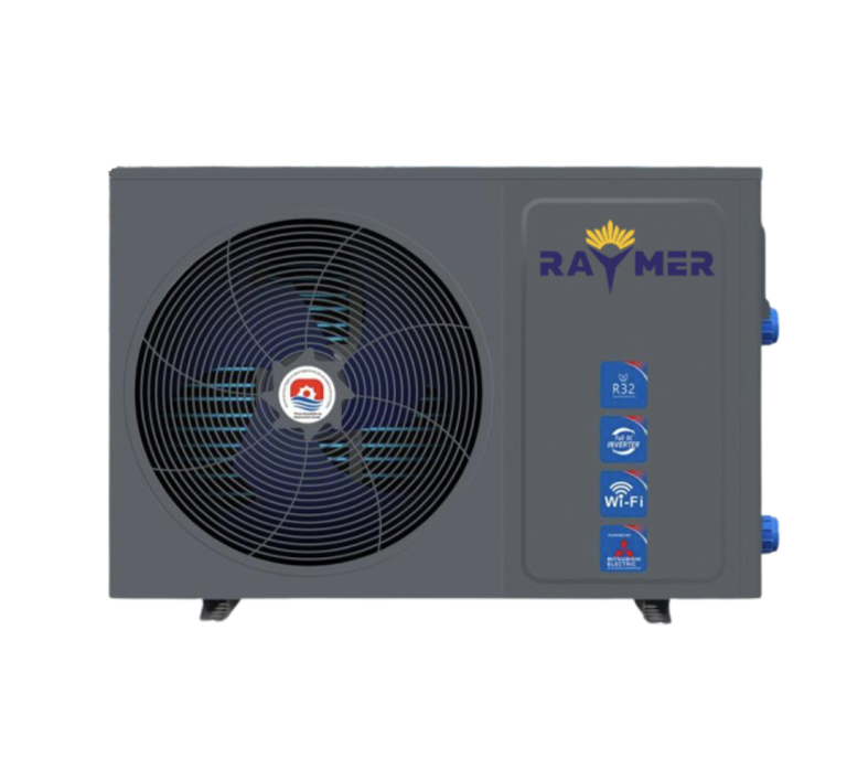 Read more about the article <span lang ="ru">Инверторный тепловой насос для бассейна Raymer RAY-9PD2 (8 кВт), объем бассейна до 25 м³, до -15°С/+43°С, (220 В)</span>