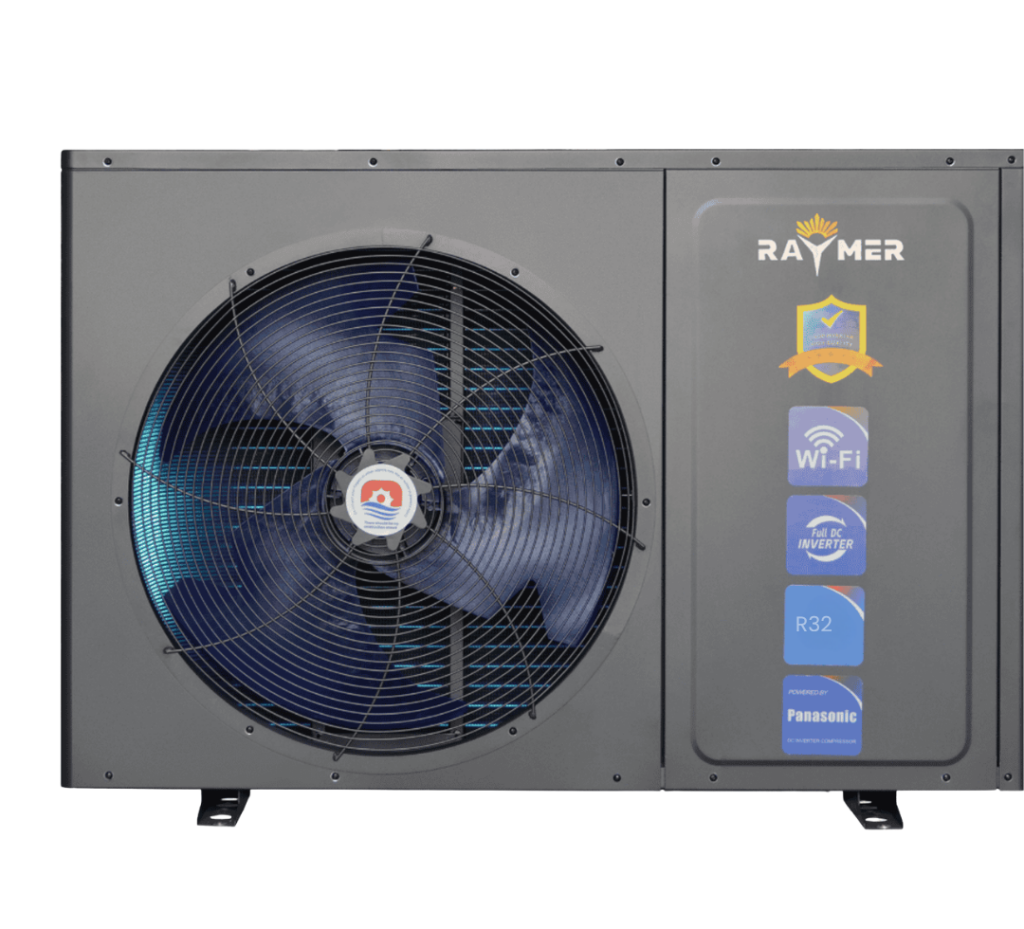 Тепловой насос воздух-вода Raymer RAY-10D2MN-EVI на 10 кВт, инверторный, -30°C/+43°C, моноблок до 100-120 кв.м, 220В